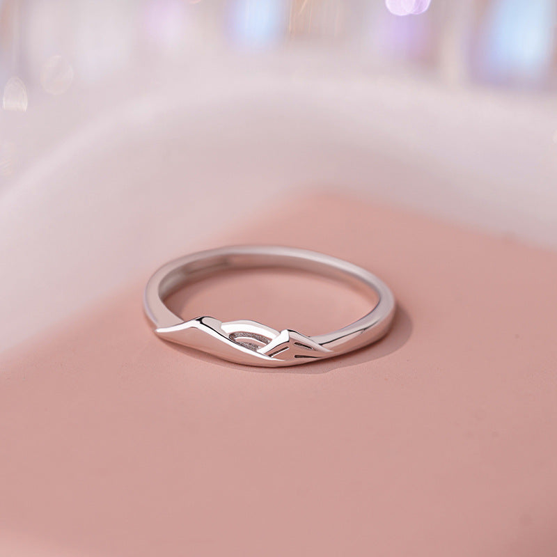 B관 - 999 실버 산 모양 커플 반지 [YC4092R_1] 25.10-2