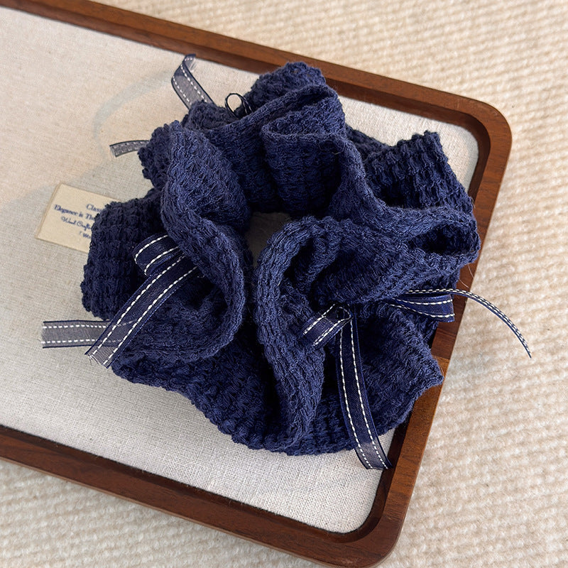 E관 - 니트 리본 디자인 곱창 헤어밴드 [27784] 25.12-2