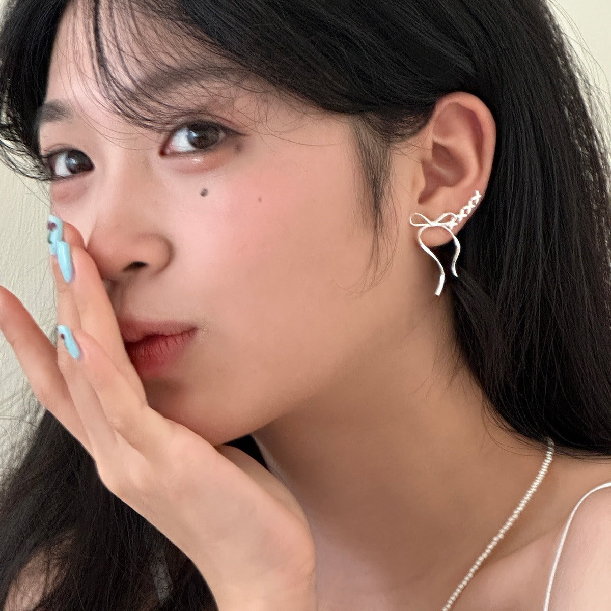 A관 - 925 은침 리본 귀걸이 [EH-3135] 24.08-4