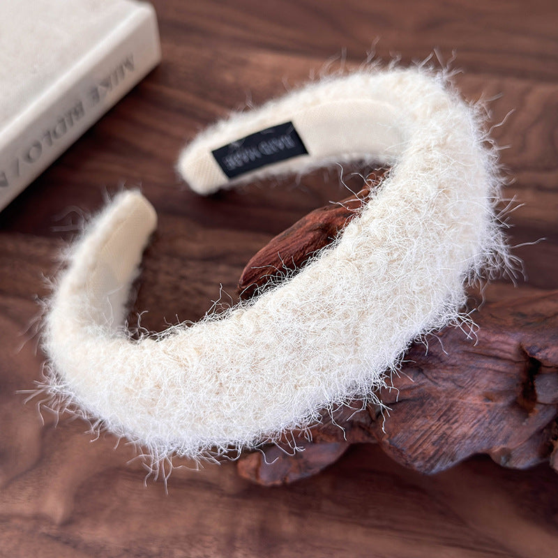 E관 - 가을 겨울 컬러 퍼 양털 머리띠 [26149] 25.12-1