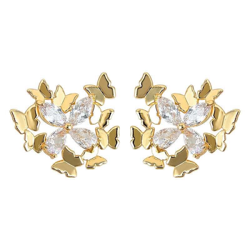 C관 - 나비 큐빅 925 은침 귀걸이 [7156] 25.11-4