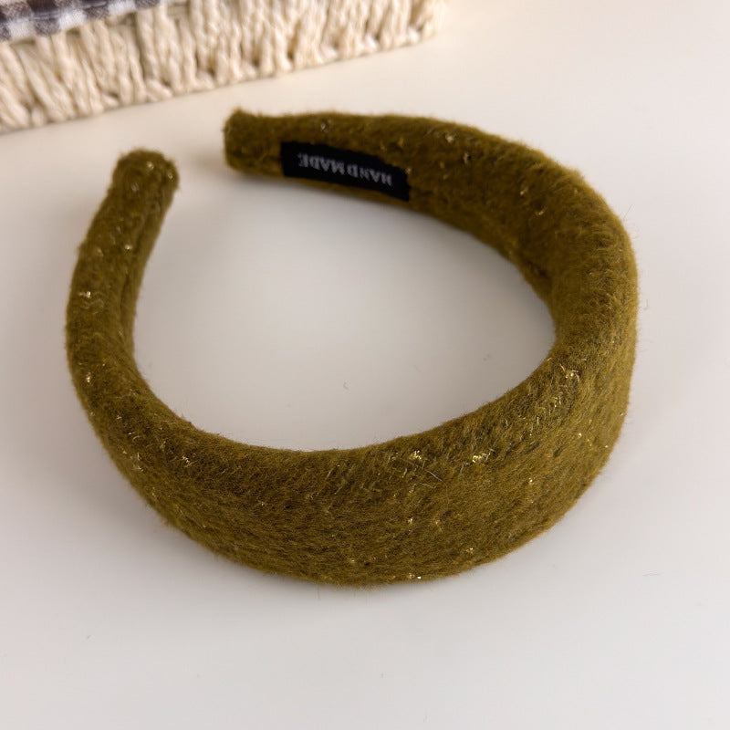 E관 - 모직 니트 금사 와이드 머리띠 [27725] 25.11-4