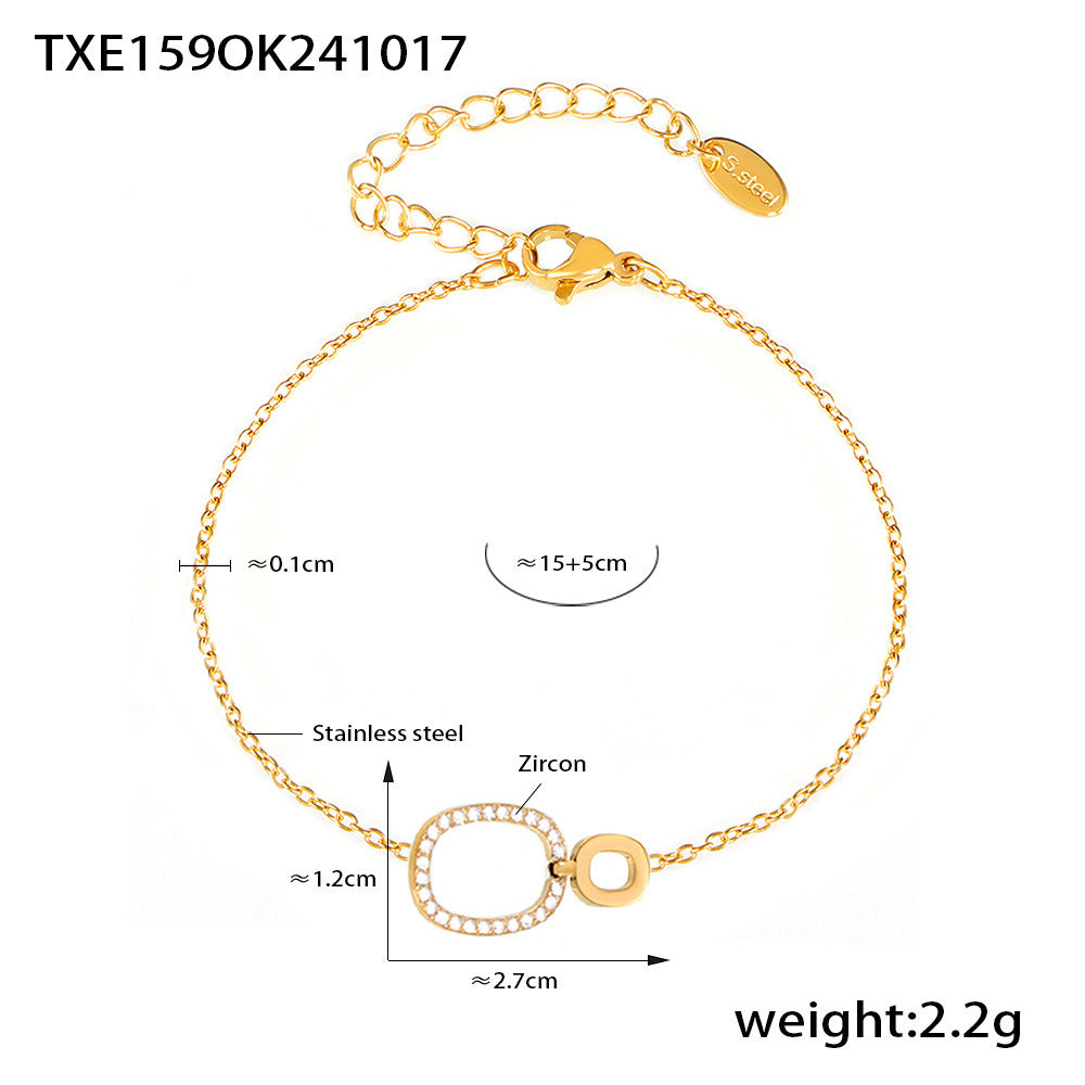 D관 - 스테인리스 스틸 큐빅 더블 서클 목걸이 팔찌 [TXP159-TXE159] 24.10-4