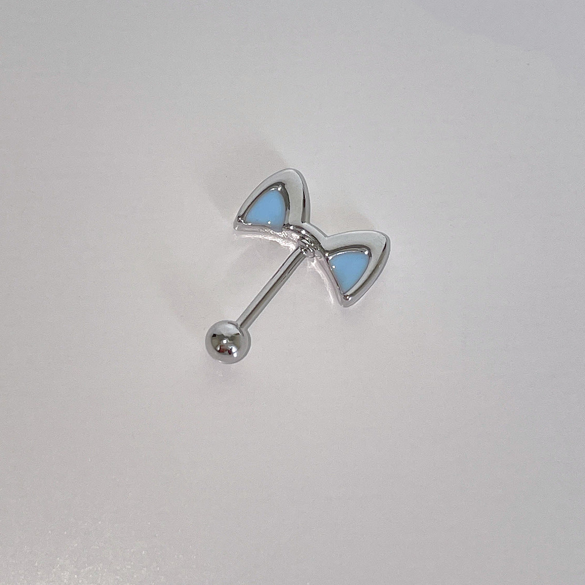 A관 - 고양이 귀 큐빅 티타늄 스틸 피어싱 귀걸이 [EH-4297] 25.12-1