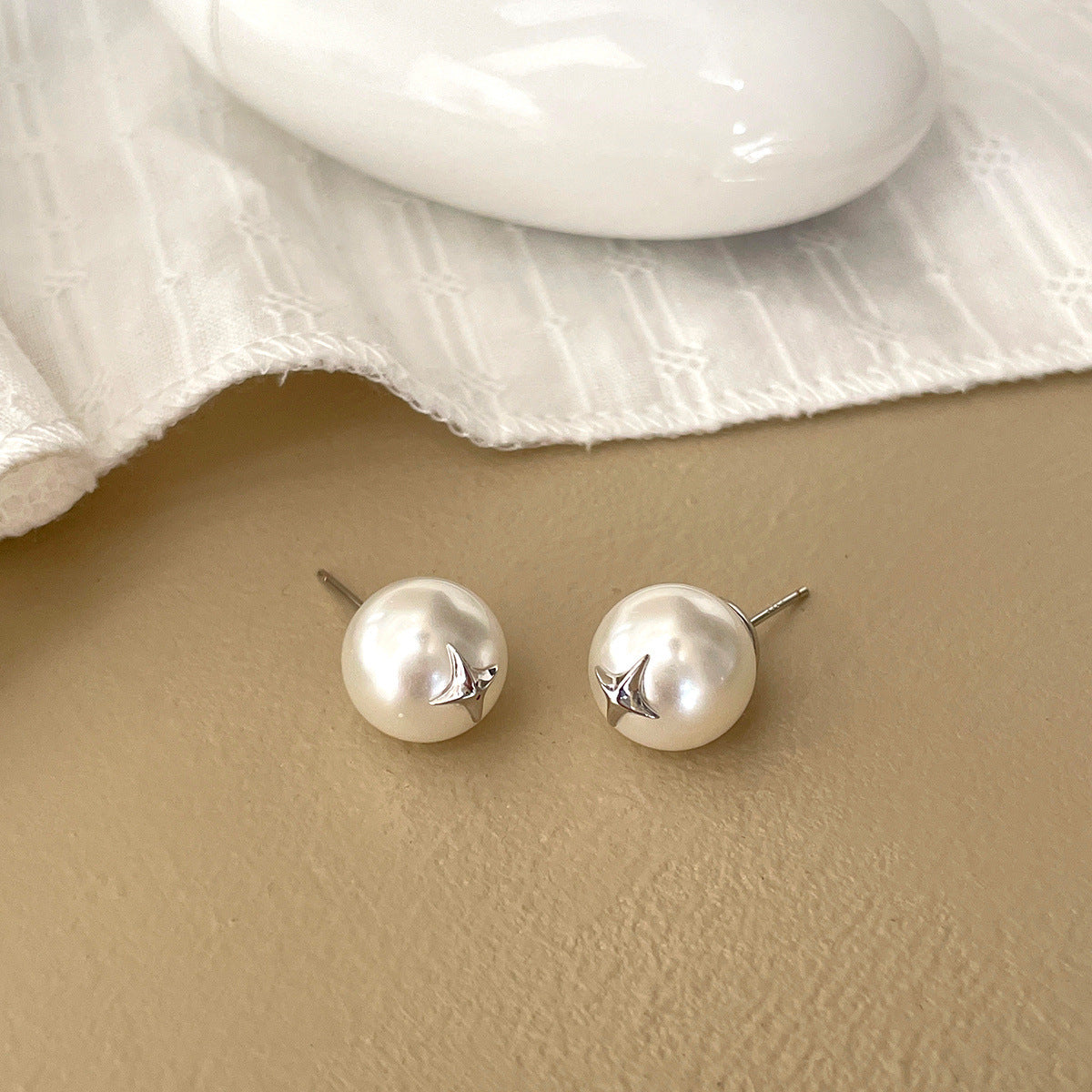 A관 - 925 은침 진주 별 스터드 귀걸이 [EH-3997] 25.10-2