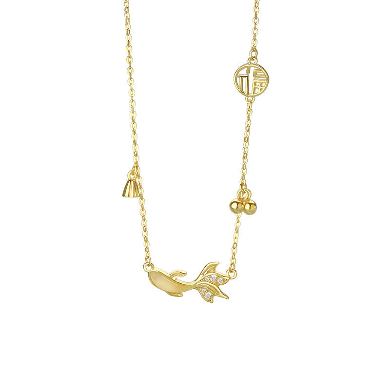 B관 - 999 실버 행운 잉어 물고기 펜던트 목걸이 [YC3904N_1] 25.11-4