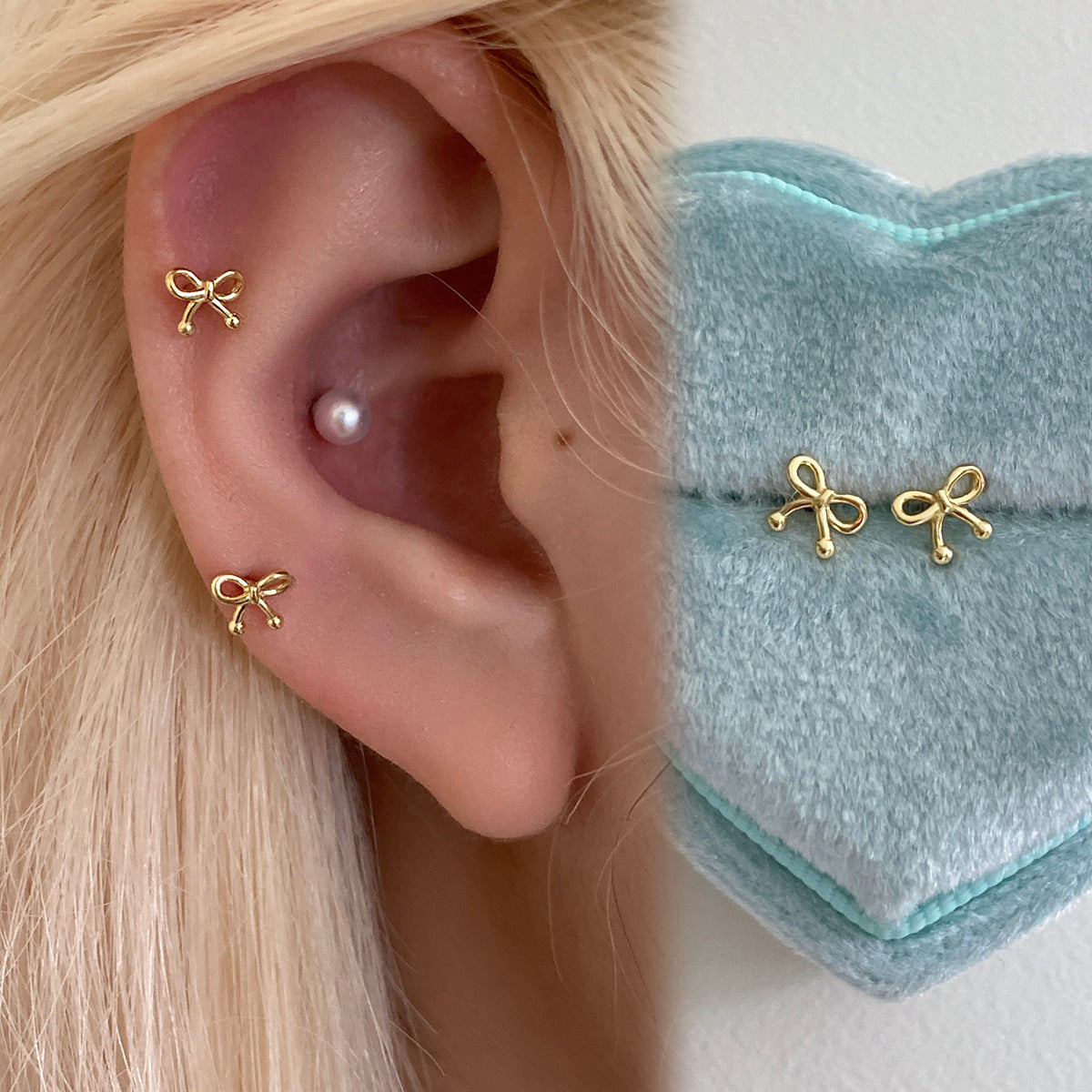 A관 - 999 실버 비즈 리본 디자인 귀걸이 [EH-4180] 25.10-4