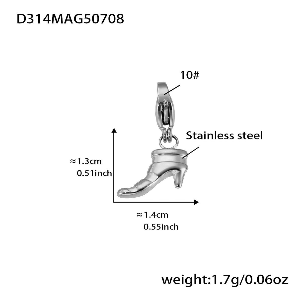 D관 - 스테인리스 스틸 DIY 다중 펜던트 팔찌 목걸이 [E670] 25.09-4