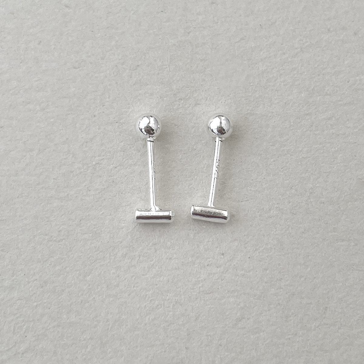 A관 - 925 실버 기하학 스퀘어 피어싱 귀걸이 [EH-4187] 25.12-3