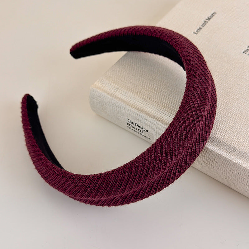 E관 - 컬러 니트 울 스펀지 머리띠 [27502] 25.09-4