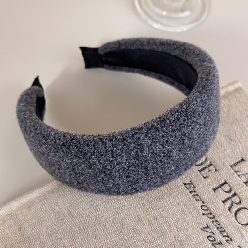 E관 - 모직 울 소재 볼륨 와이드 머리띠 [27699] 25.11-3