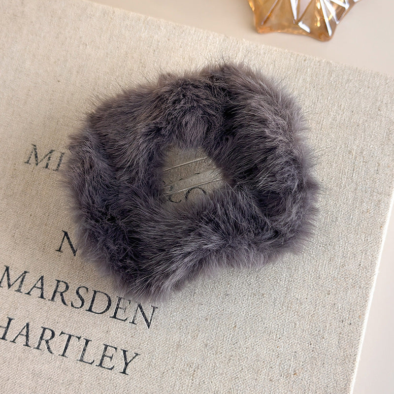 E관 - 퍼 소재 타원형 호피무늬 대형 집게핀 [26154] 25.11-1