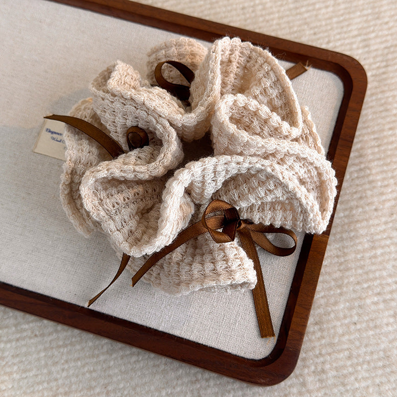 E관 - 니트 리본 디자인 곱창 헤어밴드 [27784] 25.12-2