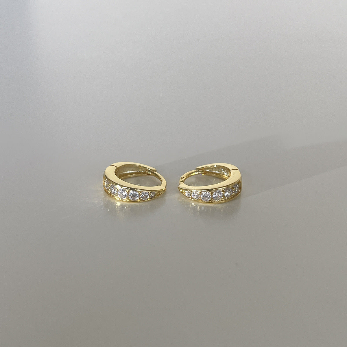 A관 - 큐빅 925 은침 링 후프 귀걸이 [EH-4324] 25.12-2