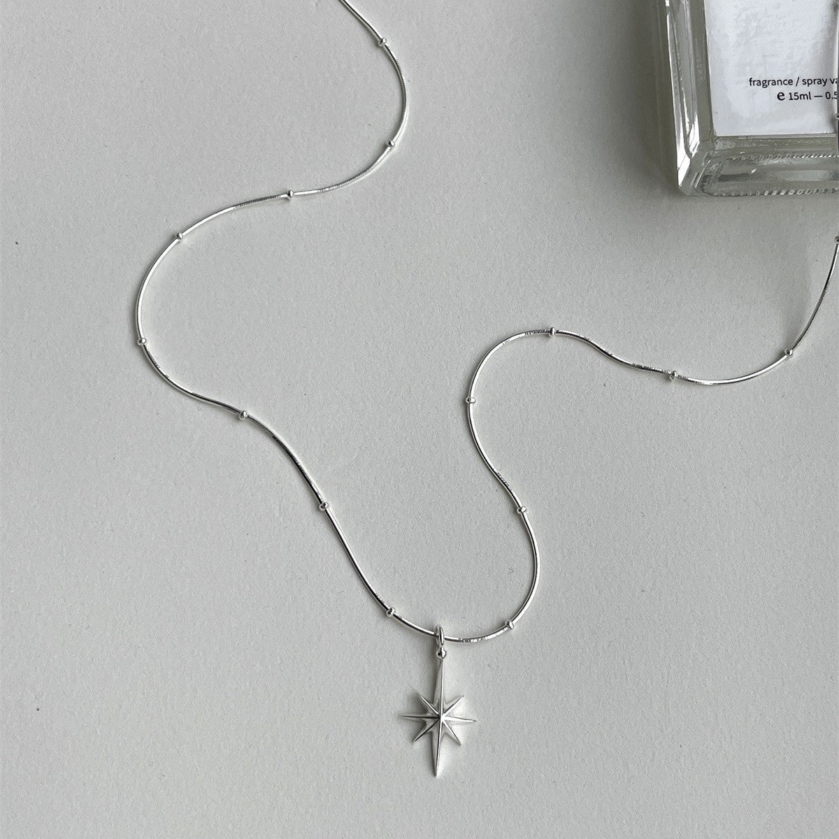 A관 - 925 실버 팔각별 펜던트 목걸이 [XL-1202] 25.09-4