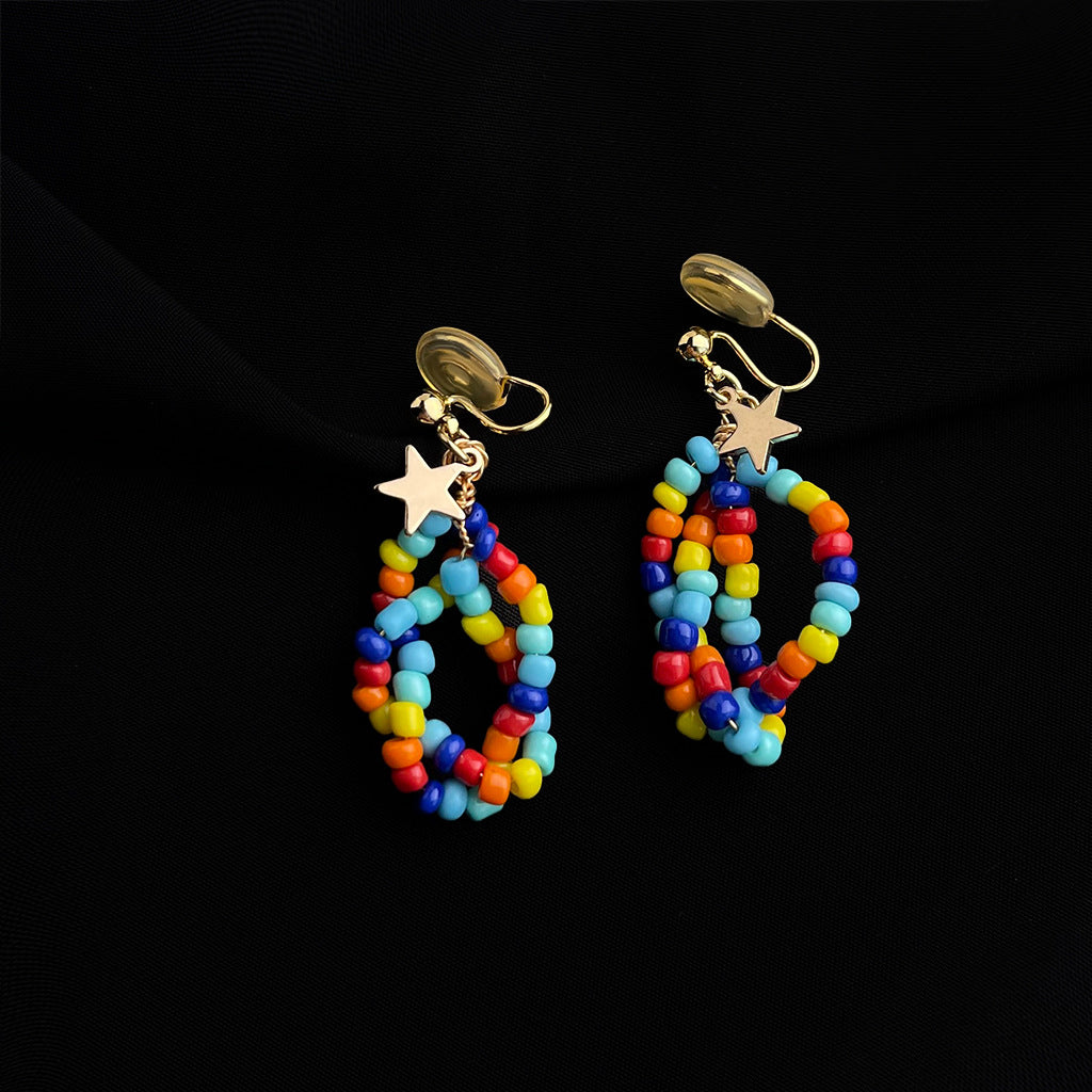 C관 - 18K 도금 컬러풀 이어커프 귀걸이 [EJ0303C] 25.03-3