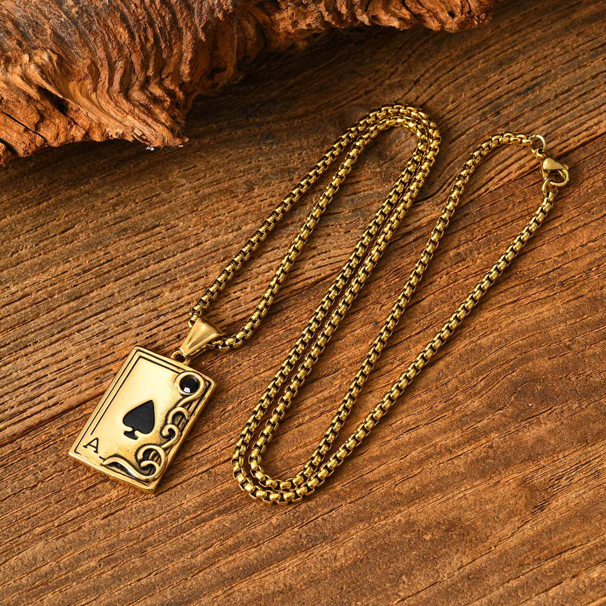 G관 - 스테인리스 스틸 포커 스페이드 A 펜던트 목걸이 [PN-2317S] 25.12-3