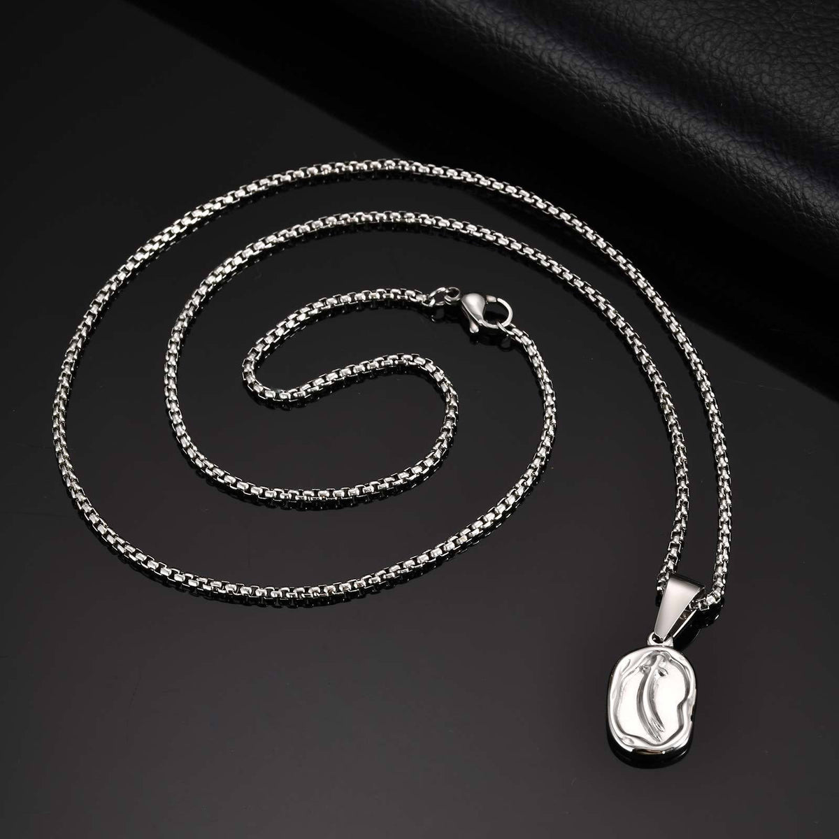 G관 - 스테인리스 스틸 검 펜던트 체인 목걸이 [PN-2254] 25.10-5