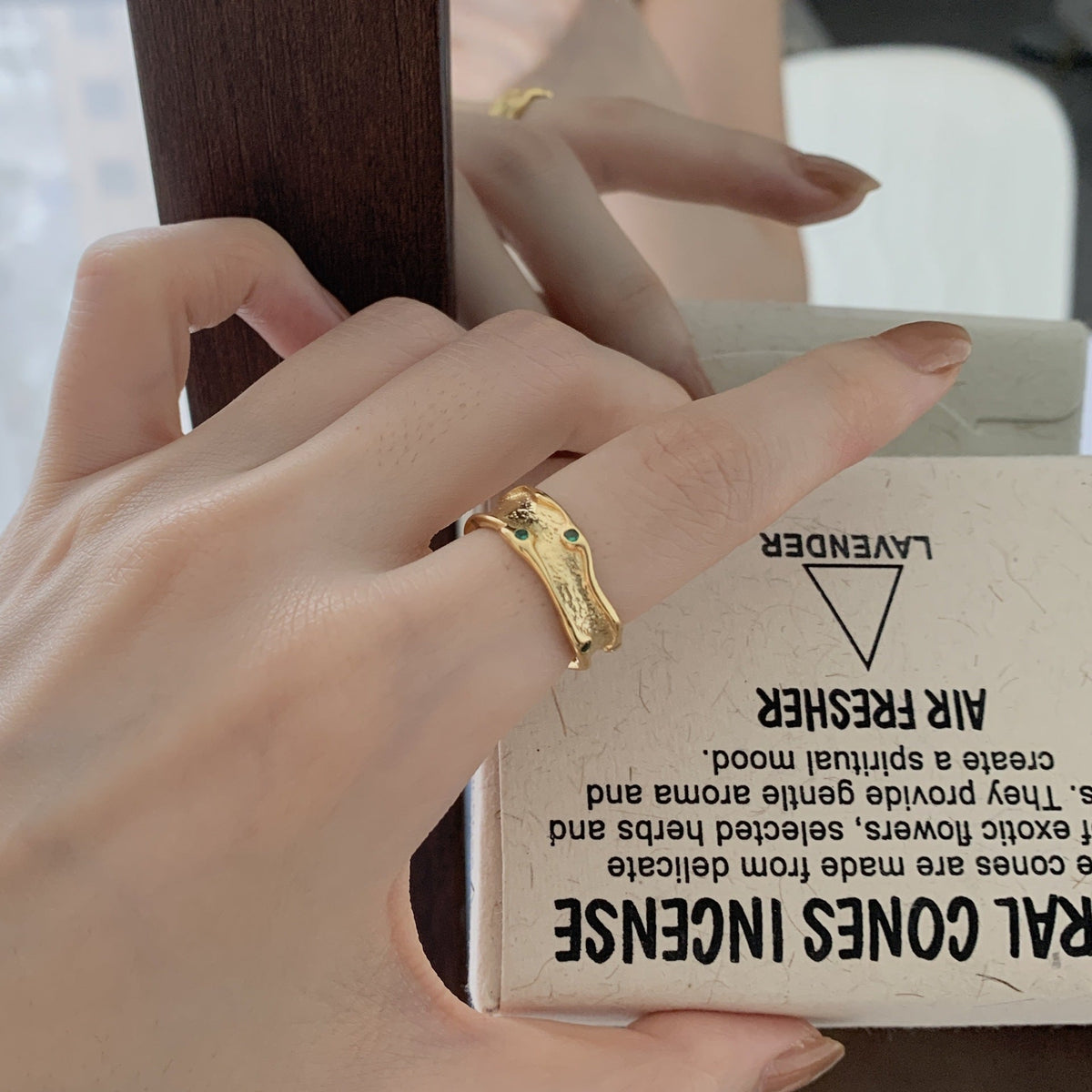 F관 - 925 실버 비정형 디자인 반지 [J1496] 25.12-3