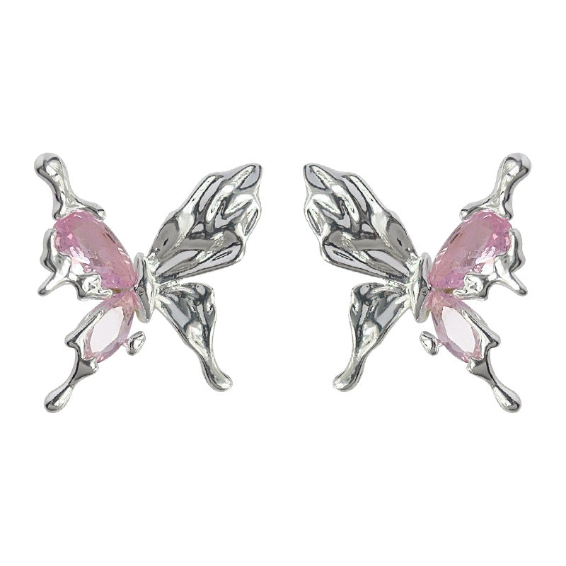 C관 - 인스타그램 스타일 액체 큐빅 나비 귀걸이 [3984] 24.05-1