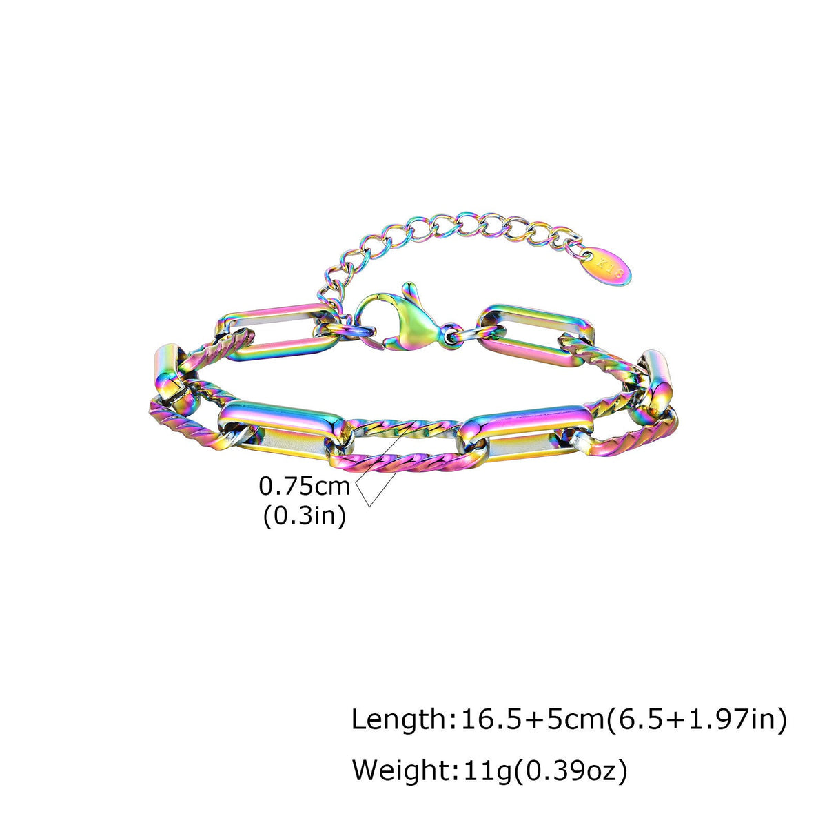 G관 - 스테인리스 스틸 핸드메이드 체인 팔찌 [BR-1705] 25.10-5