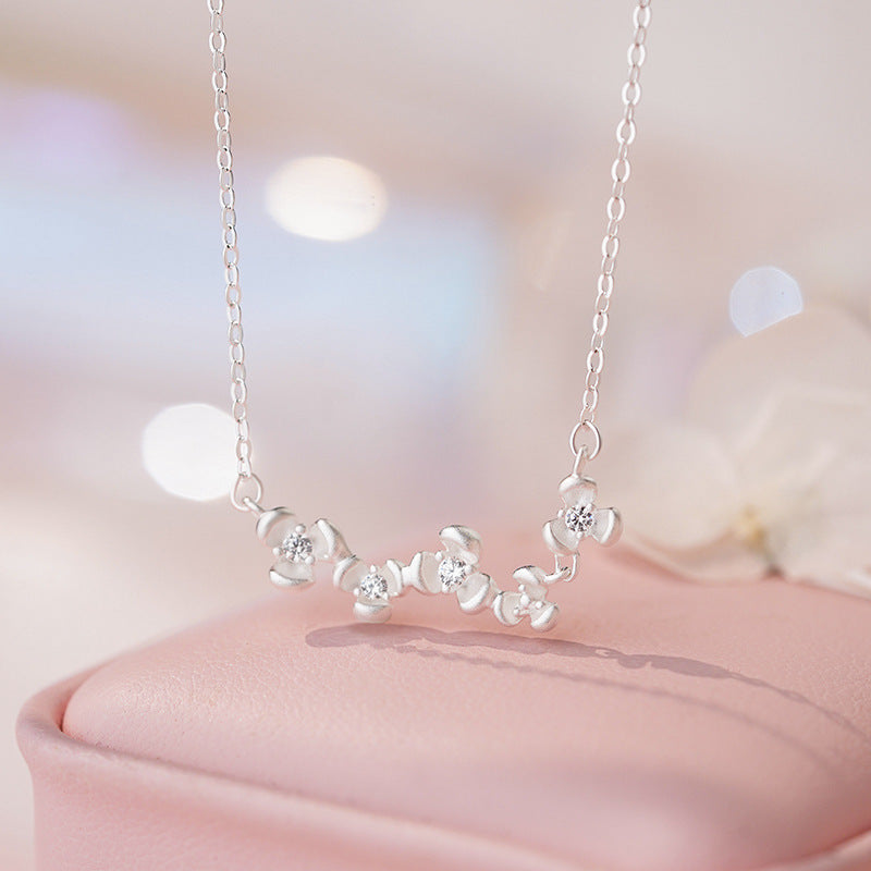 B관 - 999 실버 플라워 큐빅 디자인 체인 목걸이 [YC1859N_1] 25.10-4