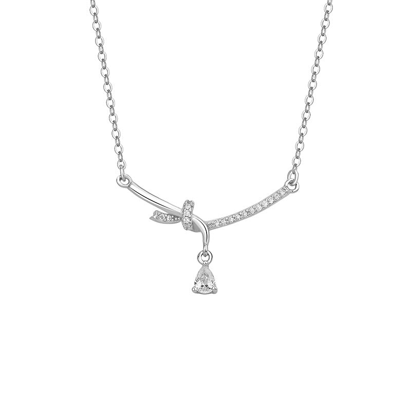 B관 - 999 실버 큐빅 매듭 펜던트 목걸이 [YC2498N_1] 25.09-4