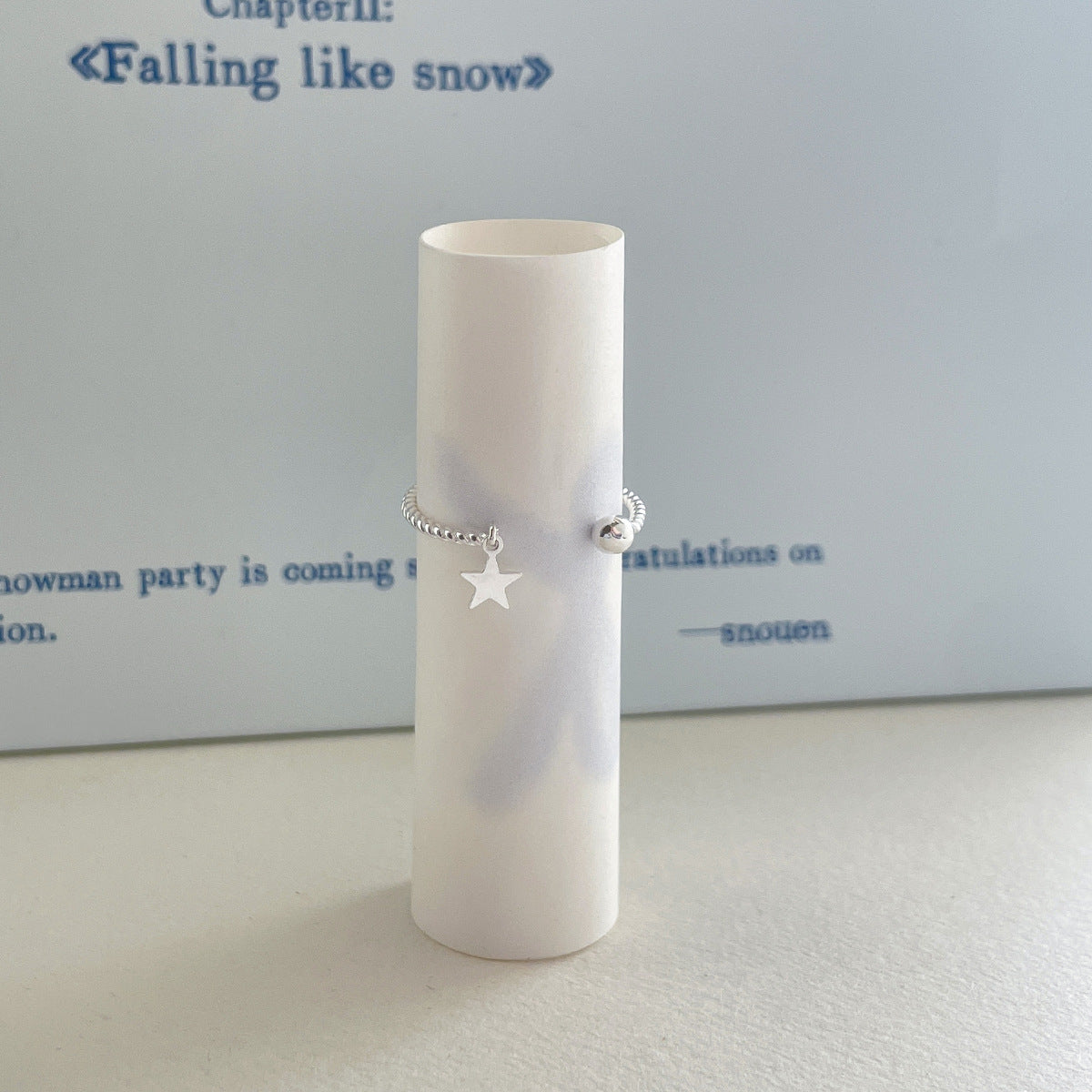 A관 - 925 실버 천사날개 별 디자인 오픈형 반지 [JZ-0717] 25.10-5