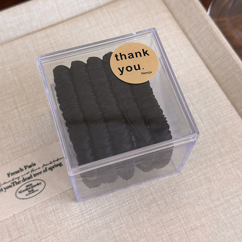 E관 - 새틴 고탄력 자국 없는 머리끈 헤어밴드 [27549] 25.10-1