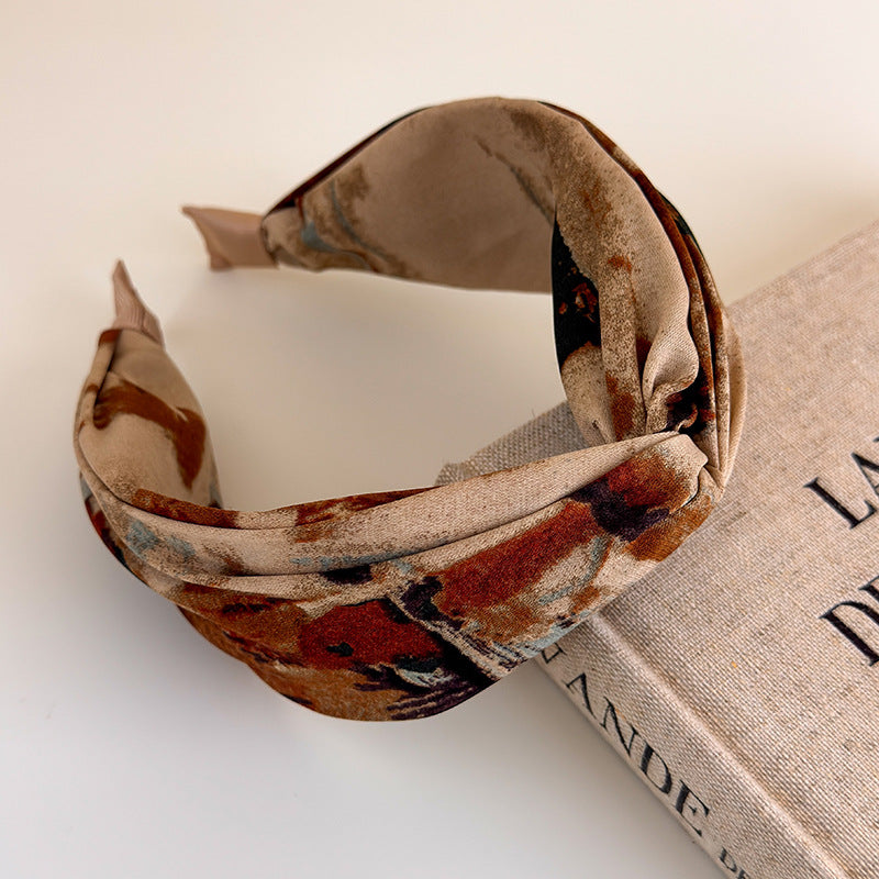 E관 - 패브릭 와이드 꼬임 머리띠 [27494] 25.09-4