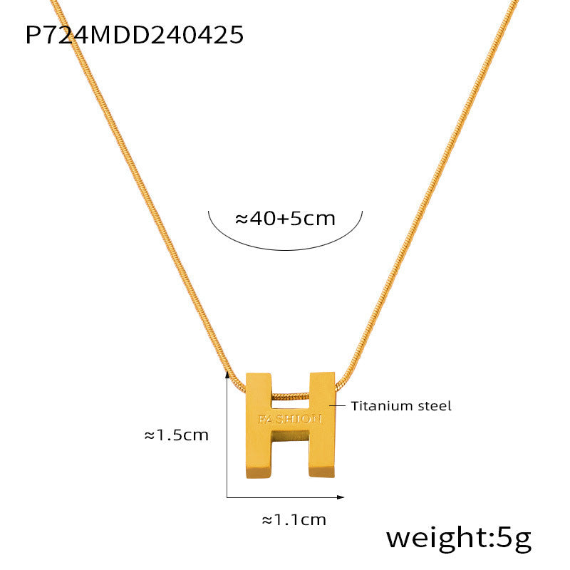 D관 - 하트 디자인 물방울 글라스 스톤 모조 진주 티타늄 스틸 골드 도금 유니크 목걸이 [P724-P1433] 24.05-1