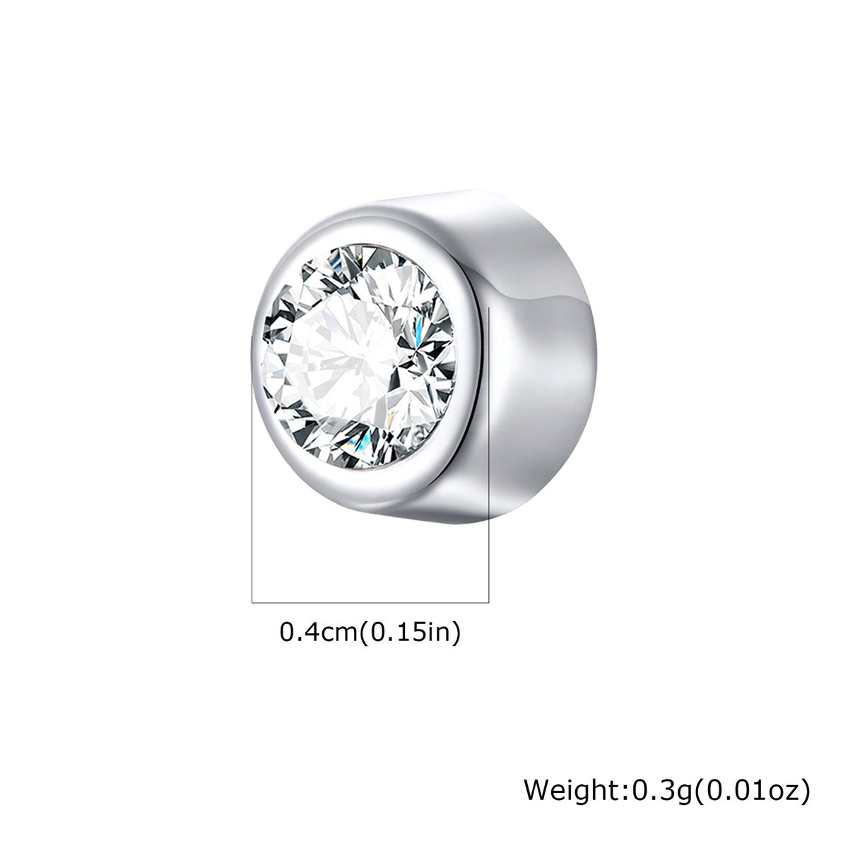 G관 - 플라스틱 소재 큐빅 귀찌 귀걸이 [ES-331] 25.12-1