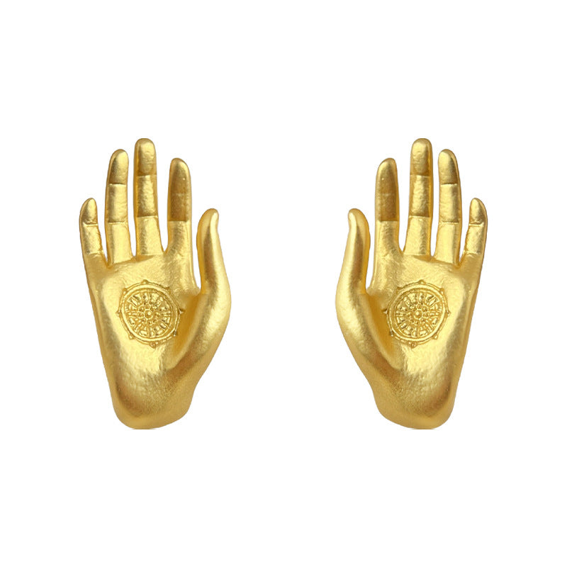 C관 - 손 모양 디자인 925 은침 귀걸이 [5686] 25.03-2