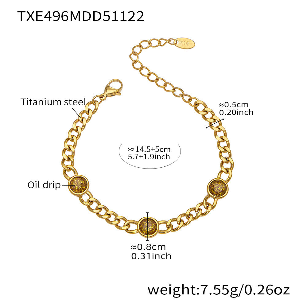 D관 - 스테인리스 스틸 진주 펜던트 18K 도금 목걸이 팔찌 [TXP496] 25.11-4