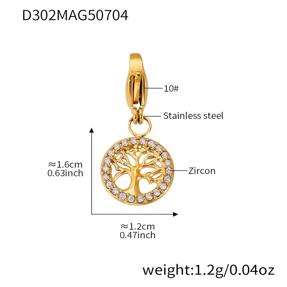 D관 - 스테인리스 스틸 DIY 다중 펜던트 팔찌 목걸이 [E670] 25.09-4