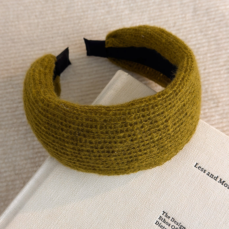 E관 - 니트 소재 볼륨 와이드 머리띠 [27794] 25.12-3