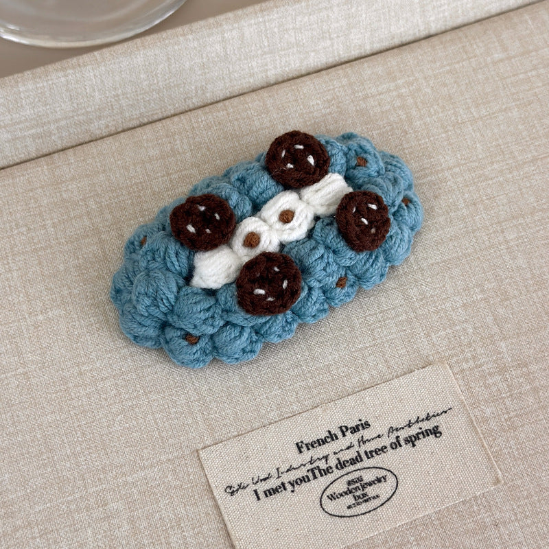 E관 - 핸드메이드 코바늘 니트 과일 디자인 헤어핀 [27629] 25.11-1