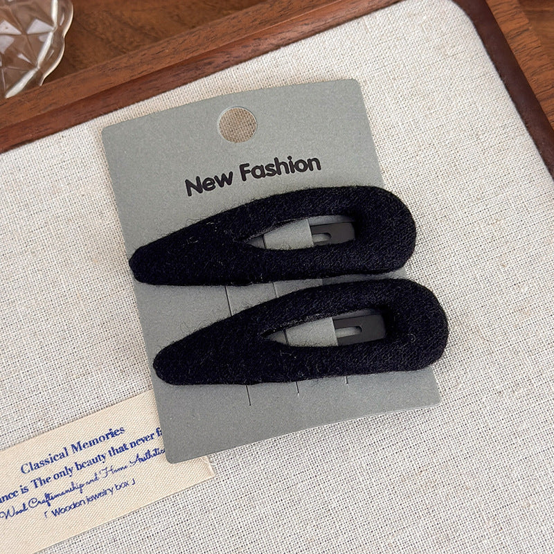 E관 - 모직 물방울 모양 사이드 헤어핀 [27647] 25.11-1