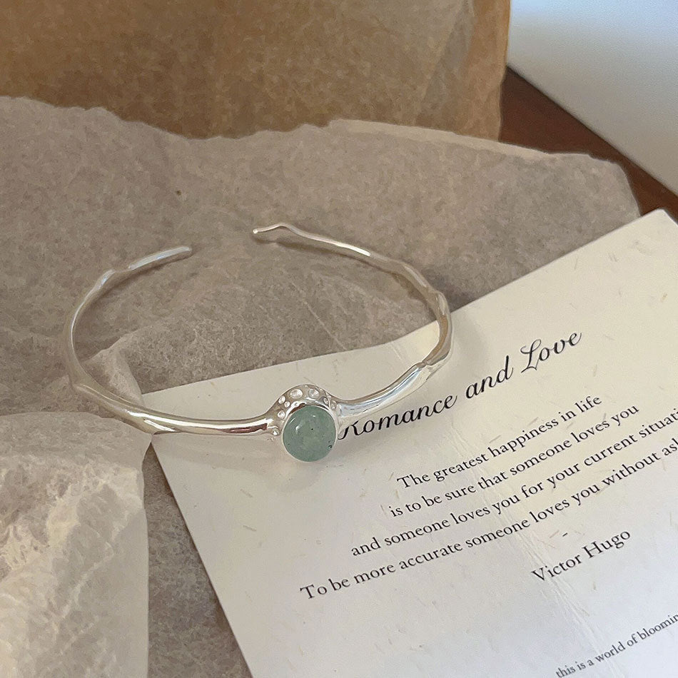 F관 - 925 실버 비정형 타원형 크리스탈 팔찌 [A365] 25.10-2