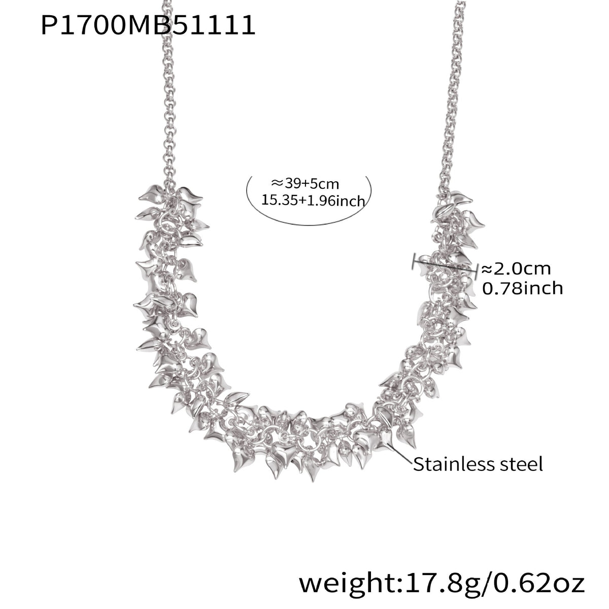 D관 - 미니 하트 펜던트 18K 도금 스테인리스 스틸 목걸이 [P1700] 25.11-3