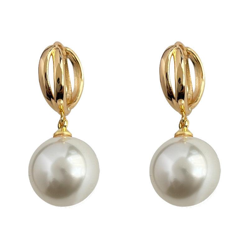 C관 - 글라스 진주 고급 14K 도금 귀걸이 [3689] 24.03-5