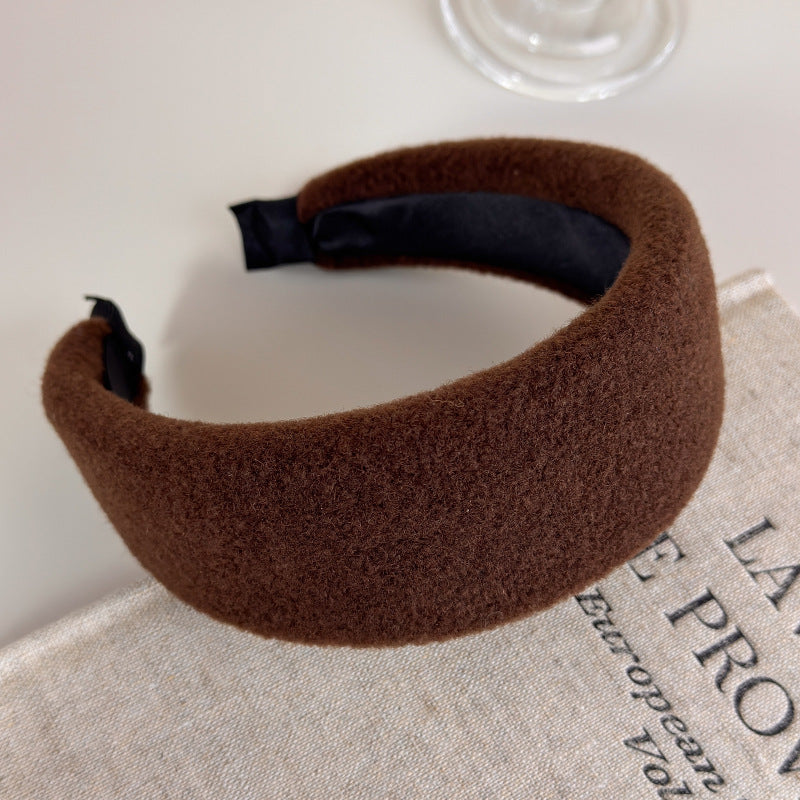 E관 - 모직 울 소재 볼륨 와이드 머리띠 [27699] 25.11-3