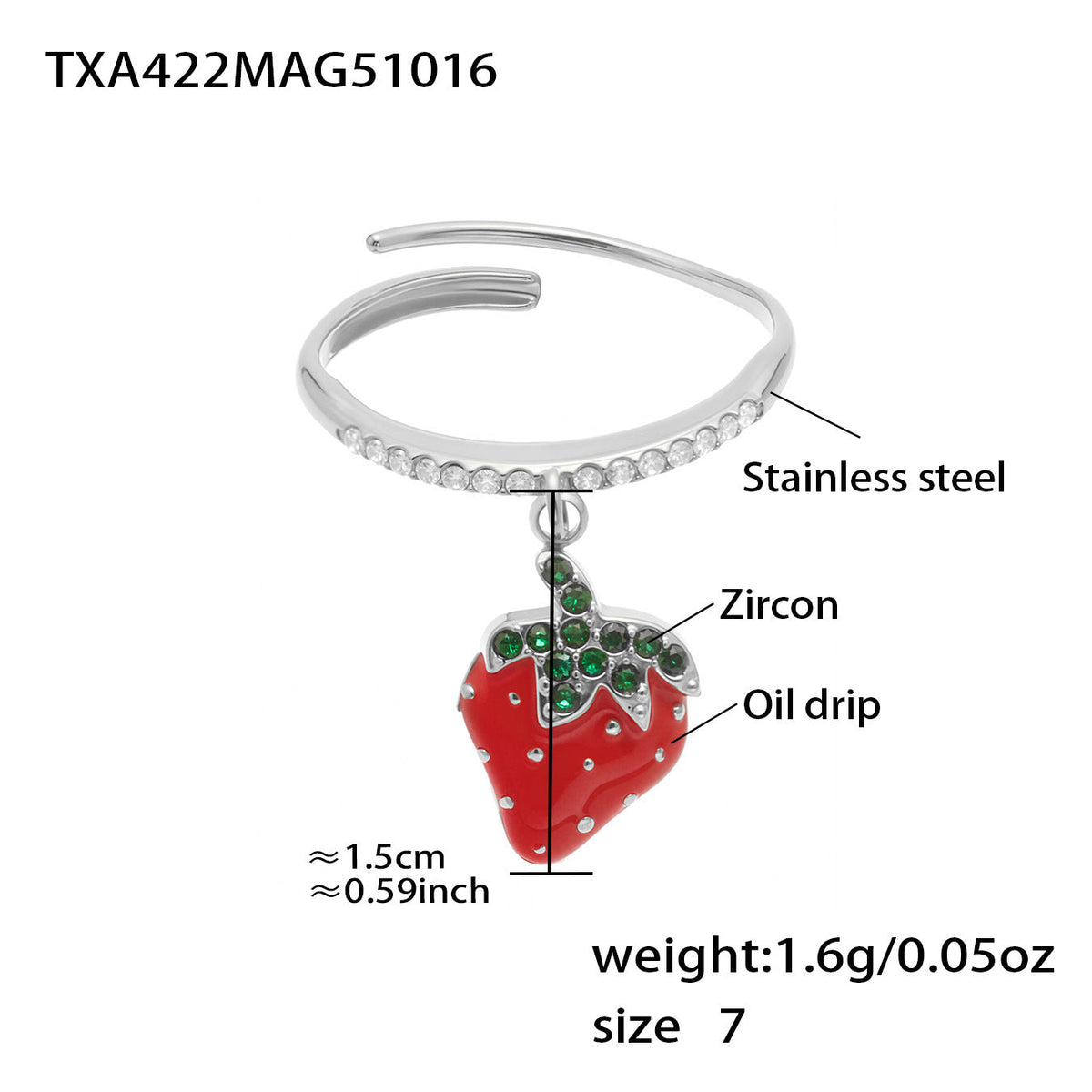 D관 - 스테인리스 스틸 큐빅 과일 열기구 지구본 펜던트 목걸이 팔찌 반지 [TXP422] 25.10-4