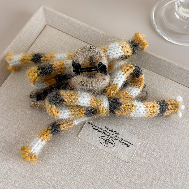 E관 - 털실 니트 소재 리본 모양 집게핀 [26283] 25.11-2