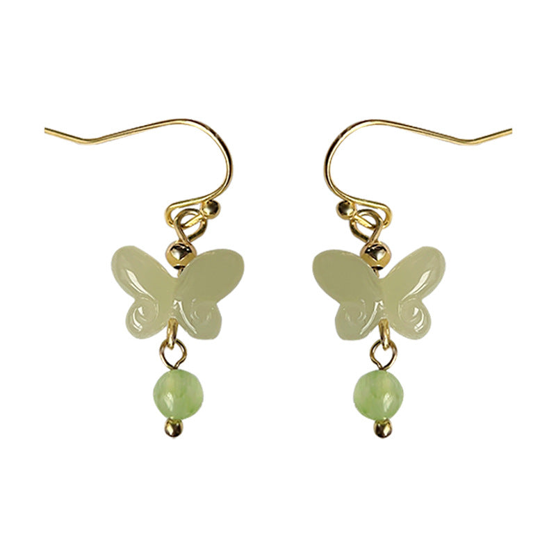 C관 - 천연석 작은 숲 속 스타일 핸드메이드 귀걸이 [3928] 24.05-3