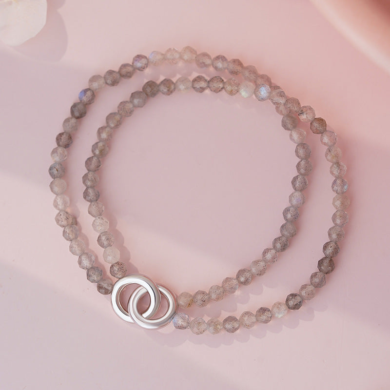 B관 - 925 실버 흑마노 문스톤 비즈 커플 팔찌 [YC5206SL_1] 25.10-5