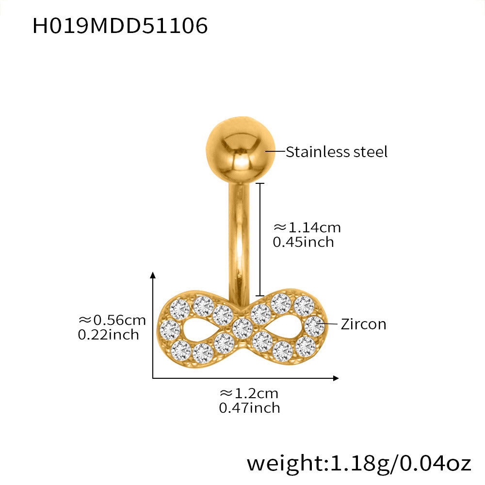 D관 - 스테인리스 스틸 풀 큐빅 18K 도금 피어싱 귀걸이 [H009] 25.11-2