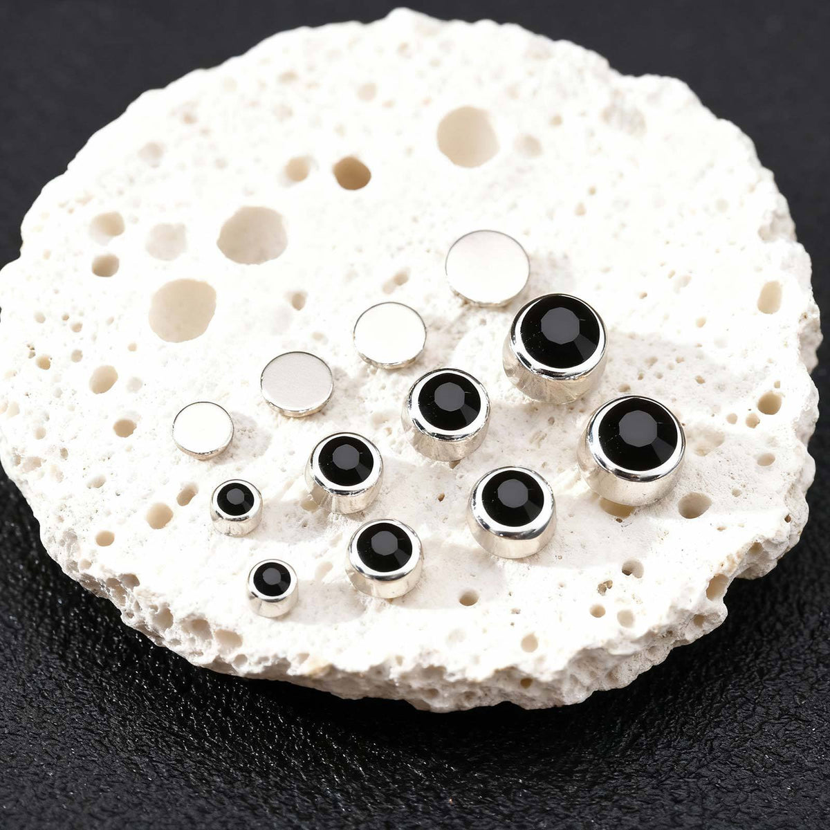 G관 - 플라스틱 소재 큐빅 귀찌 귀걸이 [ES-331] 25.12-1