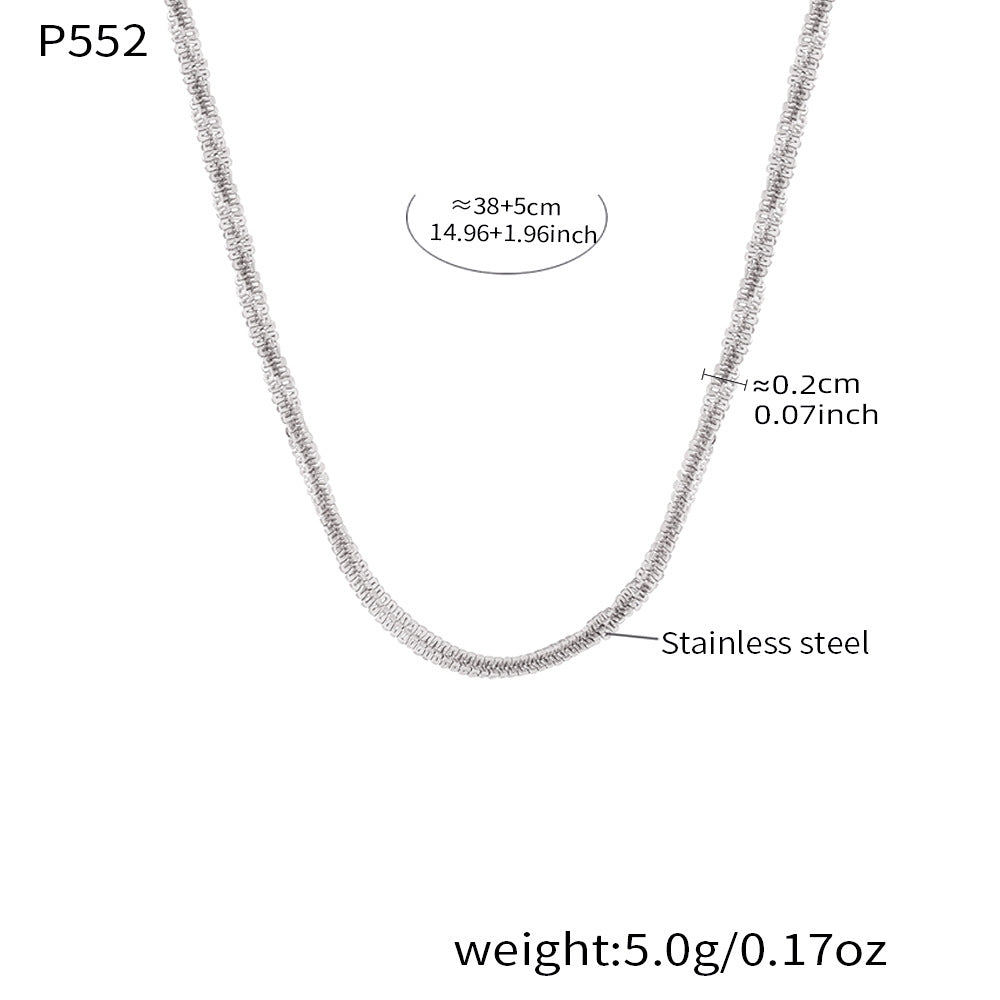 D관 - 스파클 체인 18K 도금 스테인리스 스틸 목걸이 팔찌 [P552] 25.12-2