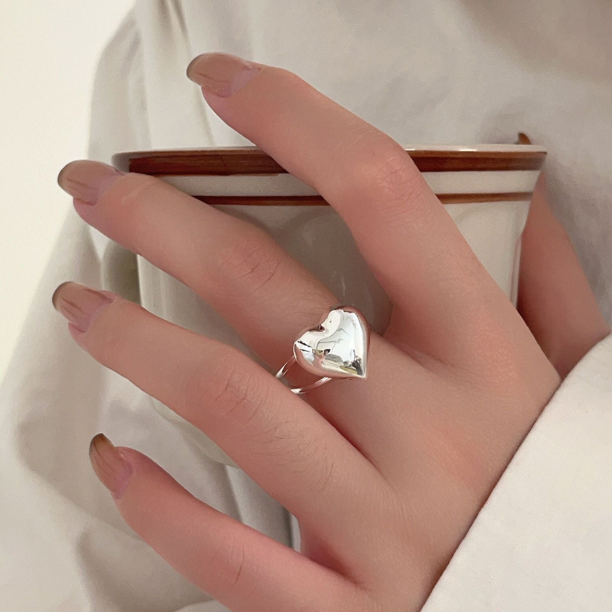 F관 - 925 실버 하트 오픈형 반지 [J1524] 25.10-1